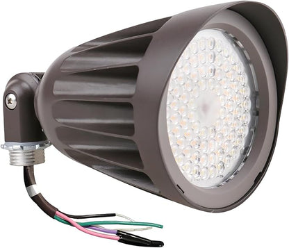 OSTEK 25W LED Bullet Spotlight Flood Light, 3CCT Selectable LED Landscape Spotlight with Knuckle Mount 3500LM, 0-10V Dimmable Commercial Outdoor Weatherproof Flood Light 120-277V, UL-Listed (1 Pack)