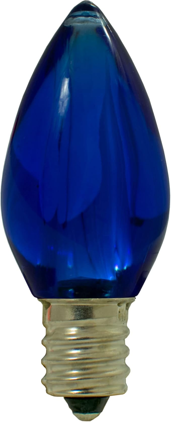 LED Christmas Outdoor Light Bulbs C7 C9 Twinkle Blinking Candelabra Style Replacement Box of 25 (Transparent Blue, C7)