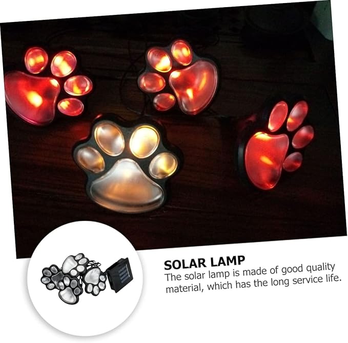 Amosfun 1set Outdoor Solar Print Lamp Led Garden Decor for Lawn and Patio Creative Solar Light for Decoration