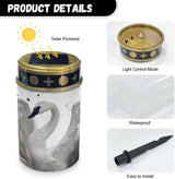 White Swan Solar Led Lights for Outside Waterproof Cemetery Solar Lights for Grave Cemetery Decor Candle Lamp | Lumora