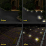Wokyo Solar Power Road Reflector Waterproof Outdoor Warning Step Lights for Driveway Sidewalk Garden Pathway Yard | Lumora