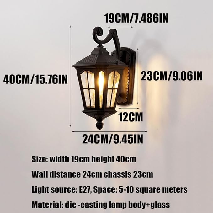 European Landscape Garden Outdoor Wall Lights,Household Waterproof Villa Fence Door Pillar Lamp, Corridor Aisle | Lumora