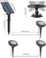 CORESLUX Solar Spot Lights Outdoor Waterproof IP68, 3-in-1 LED Warm Light Solar Landscape Lights, 2 Light Modes | Lumora