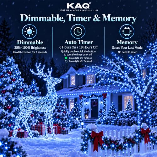 Connectable 240LED 88Ft String Lights, Christmas Lights Indoor Outdoor