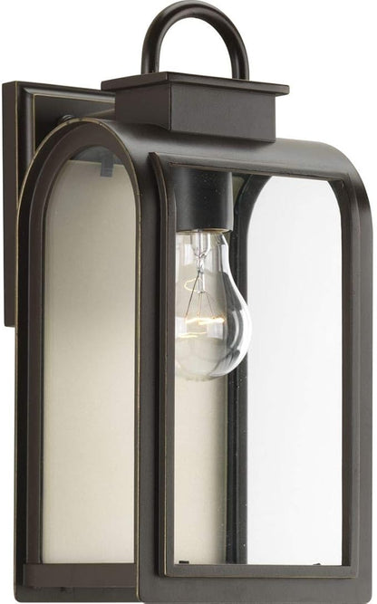 Progress Lighting 1-Light Small Wall Lantern, Refuge Collection, Outdoor, P6030-108, Oil Rubbed Bronze