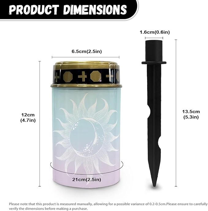 White Sun Cemetery Solar Lights for Grave Waterproof and Weather Resistant Solar Lights Outdoor Pathway Flameless | Lumora