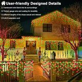 Red and Green Christmas Lights Outdoor Icicle Lights for Outside 66ft 640L