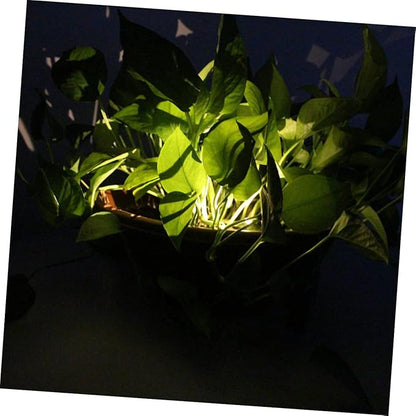 2PCS Solar Powered Flower Pot Light Decorative Garden Lamp Green Appearance for Pathways and Outdoor Decoration Durable with Long Lighting Random Color
