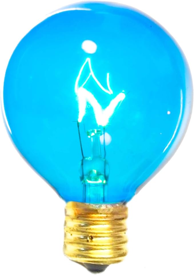 EST. LEE DISPLAY L D 1902 Indoor ＆ Outdoor G50 Globe Light Bulbs, Transparent Colored Glass, Incandescent, Steady | Lumora