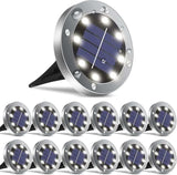 Generic 12 Pack Gardern Solar Ground Deck/Pathway/Ground Light, Black | Lumora