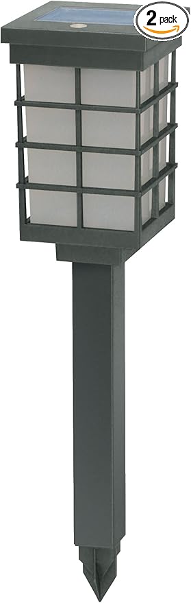 Brinkmann 822-1651-2 Modern Pagoda Solar Light Set Silver, 2-Pack