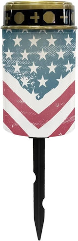 American Flag Print Solar Light Outdoor for Patriotic Waterproof Landscape Path Lights Decorative 4th of July Solar | Lumora