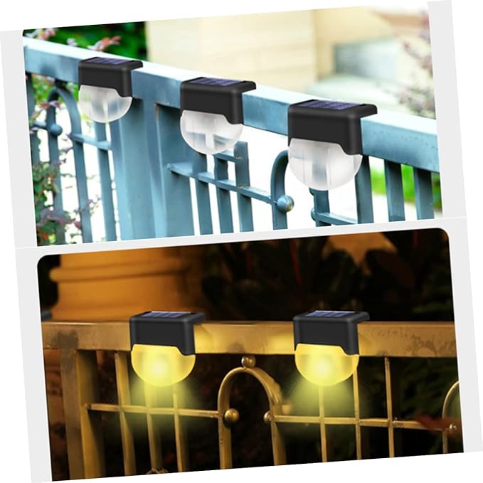 Veemoon Solar Powered Outdoor Stair Light Warm LED Fence Lamp for Handrail with Easy Installation Weather Resistant | Lumora