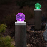 SUNNYPARK 4x4 Solar Post Cap Lights Deck Fence Outdoor Railing Lights Decorative Solar Powered Gazing Ball Caps LED | Lumora