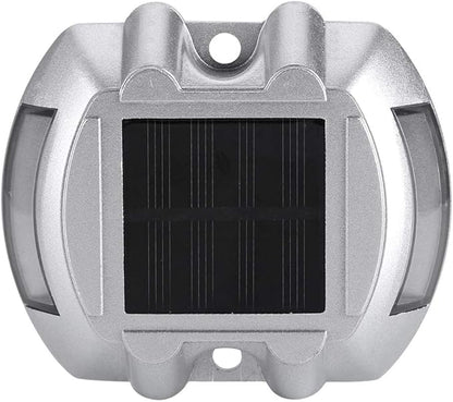 Ymiko Solar Pathway Lights, 6 LED Outdoor Water Driveway Lights with Casting Aluminum Construction, for Road Yard Garden Pathway (Green)