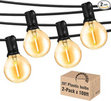 Outdoor String Lights 200FT Waterproof Globe String Lights with 104 Shatterproof G40 LED bulbs, Dimmable | Lumora