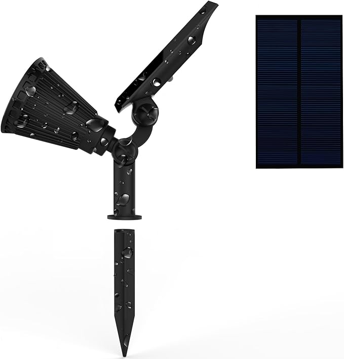Magictec Solar Spotlights, 2-in-1 Adjustable 4 LED Wall/Landscape Solar Lights with Automatic - Outdoor Path Light | Lumora