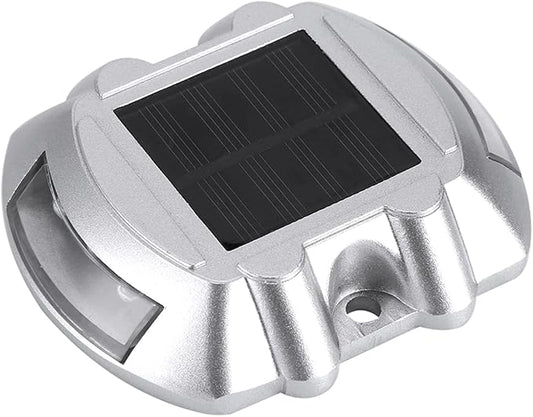Solar Lights Outdoor, LED Outdoor Waterproof Driveway Pathway Light Road Step Lamp Casting Aluminum Solar Power Driveway Light for Garden Patio Yard(Red)