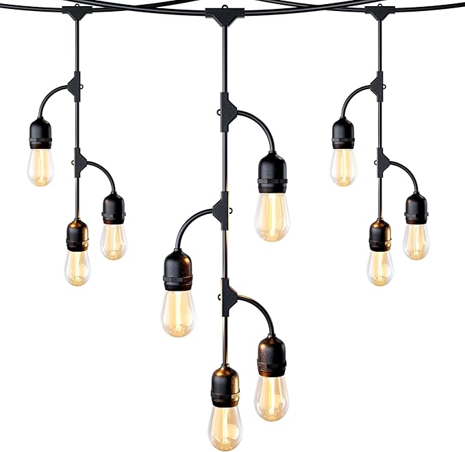 Maximm Outdoor String Lights Waterproof Shatterproof - LED Lights for Outside, with 10 Edison Plastic Bulbs Great | Lumora