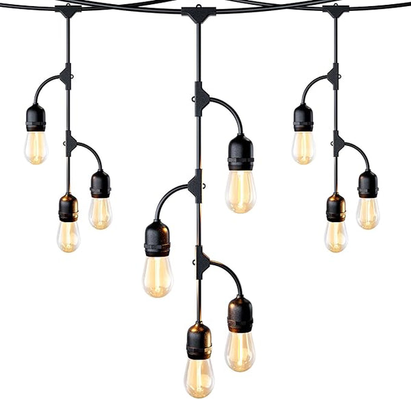 Maximm Outdoor String Lights Waterproof Shatterproof - LED Lights for Outside, with 10 Edison Plastic Bulbs Great | Lumora