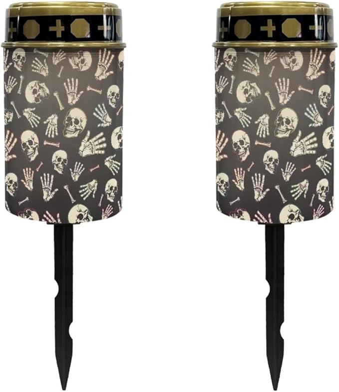 Skull Hands Solar Garden Light Outdoor Lanscape Path Light Waterproof Solar Powered Garden Lights Pathway Solar Powered Lights Portable Book Light for Prayer