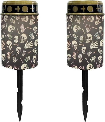 Skull Hands Solar Garden Light Outdoor Lanscape Path Light Waterproof Solar Powered Garden Lights Pathway Solar Powered Lights Portable Book Light for Prayer