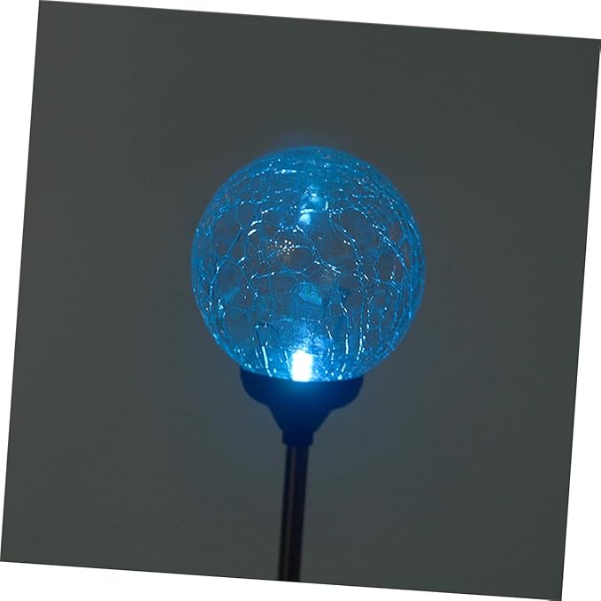 Solar Glass Ball Stake Light Color Changing Led Garden Light Outdoor Plug Lamp for Pathways Yards Patios and Events