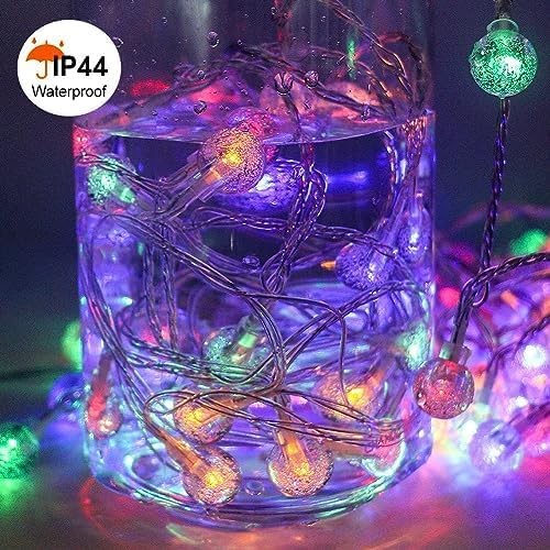116ft Color Changing String Lights, 200 LED Multicolor & Warm White Crystal Globe Lights with Remote, 11 Modes | Lumora
