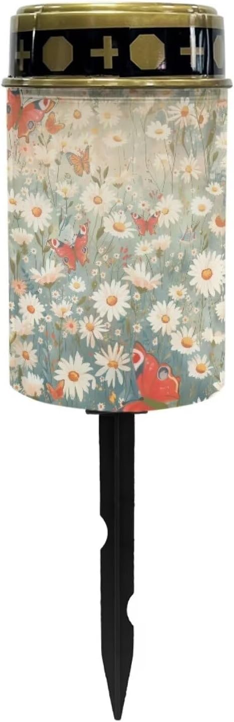 Cute Yellow Flowers Solar Lights for Garden Solar Led Lights Outdoor Waterproof Led Outdoor Lights Yard Lights Outdoor Solar Powered Garden Solar Lights Outdoor Waterproof