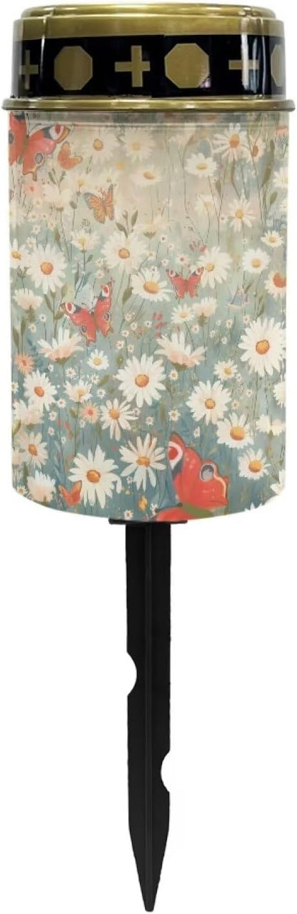 Cute Yellow Flowers Solar Lights for Garden Solar Led Lights Outdoor Waterproof Led Outdoor Lights Yard Lights Outdoor Solar Powered Garden Solar Lights Outdoor Waterproof