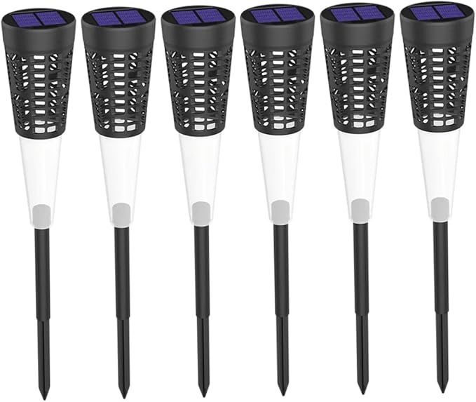 6pc Solar Projector Lamp Stake Lights Landscape Garden Pathway Outdoor Ground Decorative Lights