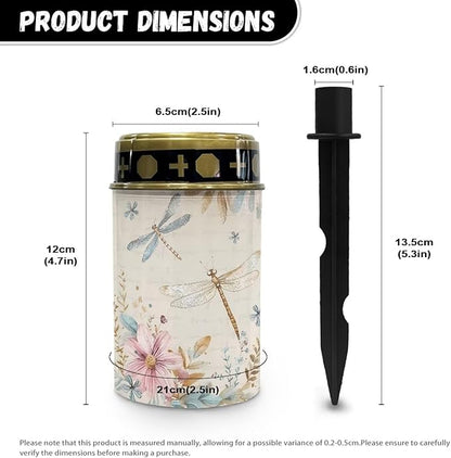 Dragonfly Flower Solar Yard Light Solar Powered Light Outdoor Landscape Path Lights Decorative Solar Light for Lawn Path Walkway Waterproof Solar Garden Light