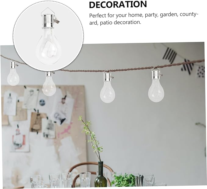 DOITOOL 6pcs Solar Powered Copper Wire Led Hanging Bulb Warm White Light for Garden Patio and - Outdoor Wall Light | Lumora