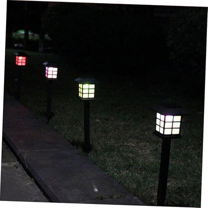 Uonlytech 5 Pcs Solar Pathway Lights Outdoor LED Garden Solar Ground Lights for Walkway Lawn Patio Driveway Black