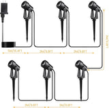 Low Voltage Landscape Lighting,6 Pack Outdoor LED Landscape Spotlights with Transformer 27V Garden Lights Pathway | Lumora