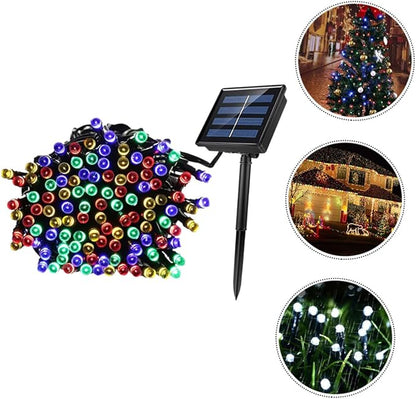 Veemoon 2 Sets Solar Powered LED String Lights Outdoor LED Beads Multi-Color Decorative for Garden Patio Christmas Wedding Party Ambiance