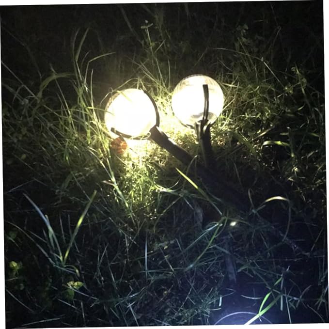 BESPORTBLE 2pcs Solar Powered LED Lawn Lights Colorful Solar Decorative Garden Path Lights Outdoor Courtyard Landscape Lighting with Ground Stake