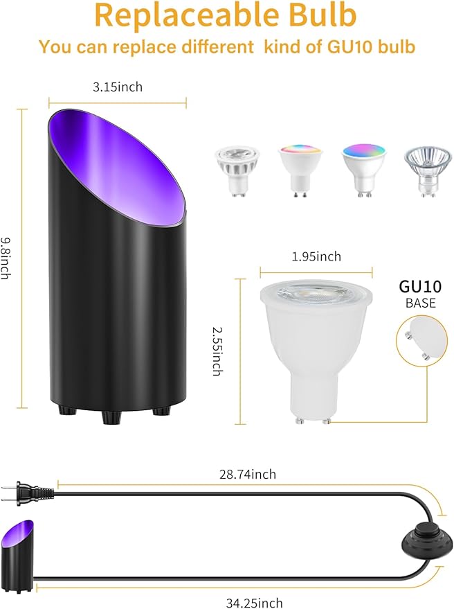 ZUCKEO Indoor Uplighting RGB Floor Can Light LED Spotlight Uplights, 5W Indoor Color - Outdoor Security Flood Light | Lumora