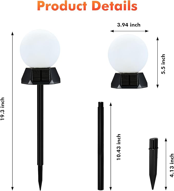 BlcTec Solar Pathway Lights Outdoor, Warm White Path Lights with 3-Sided Solar Panels, 18H Runtime, IP65 | Lumora