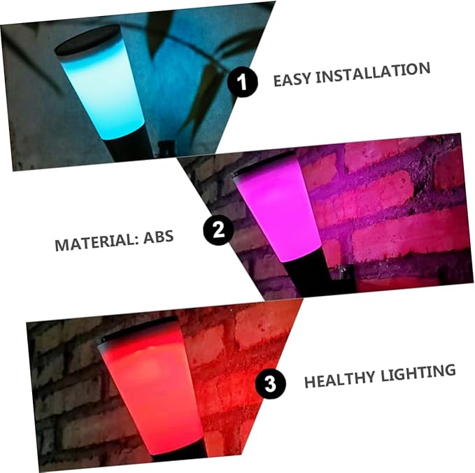 Gadpiparty Solar Pathway Light Led Courtyard Lamp for Outdoor Decoration Solar Wall Light for Garden Use Easy to Install Weather Resistant