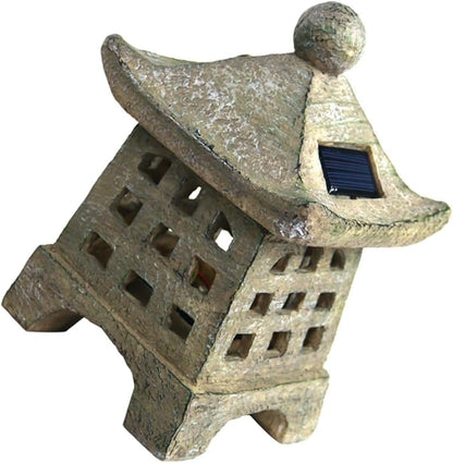 Lawn Decorations Outdoor Solar Pathway Lights Pagoda Garden Statue Landscape Lighting