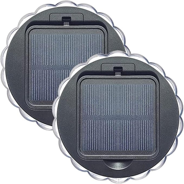 2pcs Solar Powered Wall Lights Outdoor Garden Decorative Solar Lamps with Light Sensor for Patio Yard Fence, Warm | Lumora