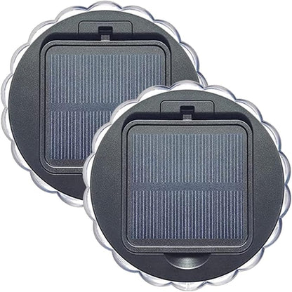 SUPVOX Solar Wall Lights 2pcs Outdoor Solar Light for Garden Patio Yard Decorative White LED Fence Lamp