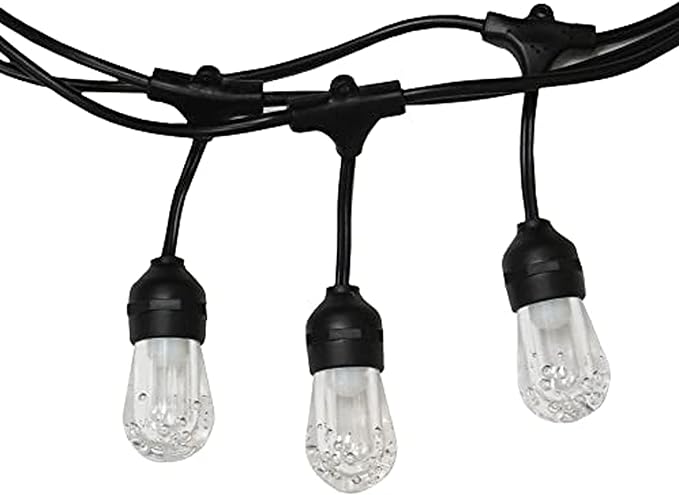 Ignite Color-Changing LED Hanging Café String Lights, 24ft Cord, 12 Lights Kit