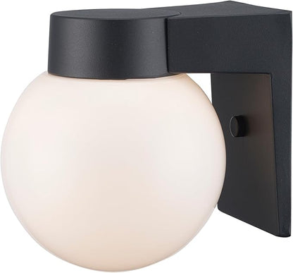 TRANS GLOBE Imports 4800 WH Transitional One Light Wall Lantern from Pershing Collection in White Finish, 7.00 inches