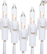 150 Warm Clear Christmas Lights, UL List and Commercial Grade White Wire String Lights 50 FT, for Indoor Outdoor | Lumora