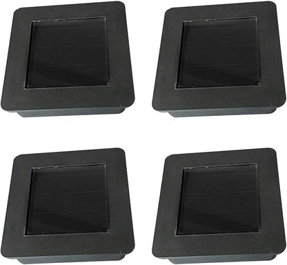 DIY Solar Light Top Panel, LED Rechargeable Square Panel Lampshade Path Lights With Switch, Waterproof Solar Lanterns Replacement(8Pcs)