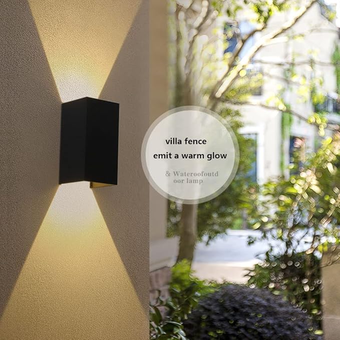 Outdoor Light Fixtures Wall Mount,Up and Down Wall Lights Indoor IP67 Waterproof Morden Wall Sconces Multi-Angle | Lumora
