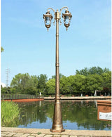 Outdoor Lamp Post Light Lamp Post Lights Outdoor,2-Head Street Light Anti-Rust Aluminum High Pole Light European | Lumora