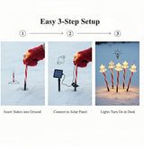 Solar Christmas Pathway Lights - 5 Designs (Star, Snowflake, Santa, Bell), Auto On/Off, Waterproof Warm White LED | Lumora